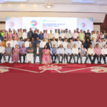 Around 100 HLL partners from across the country, with Dr. Anitha Thampi, Chairperson & Managing Director, HLL, Ajit N., Director (Marketing), and Ramesh P., Director (Finance), at the Diamond Jubilee Partners Meet, ‘Samanvaya 2026’.