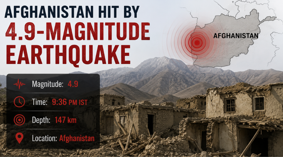 Afghanistan Hit by 4.9-Magnitude Earthquake